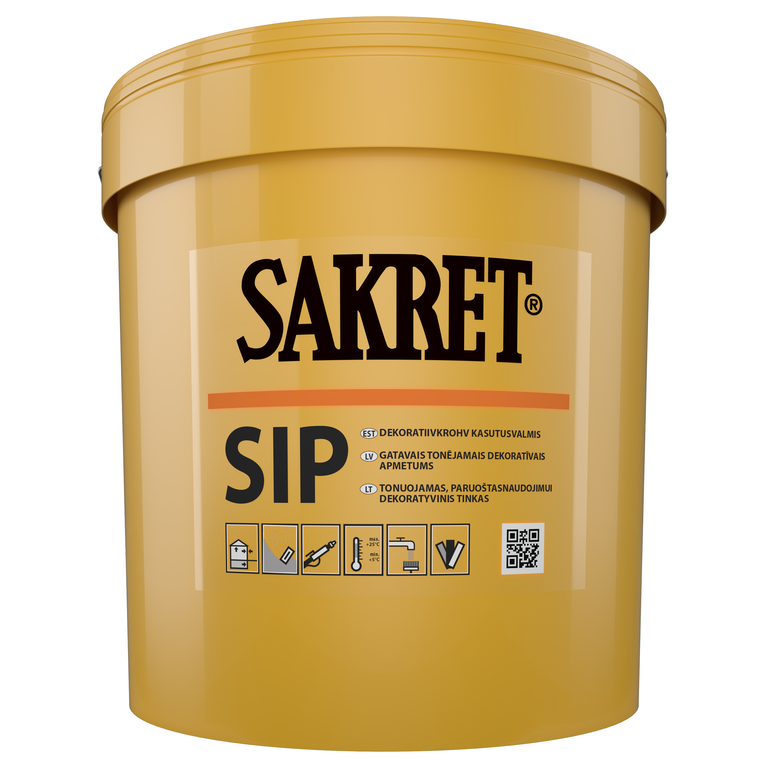 SAKRET SIP Silikona Sveķu Tonējamais Dekoratīvais Apmetums