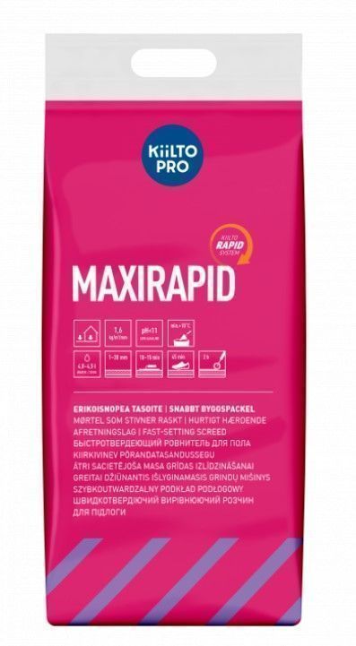 KIILTO Maxirapid Īpaši Ātri Cietējošs Izlīdzinošais Maisījums Grīdai