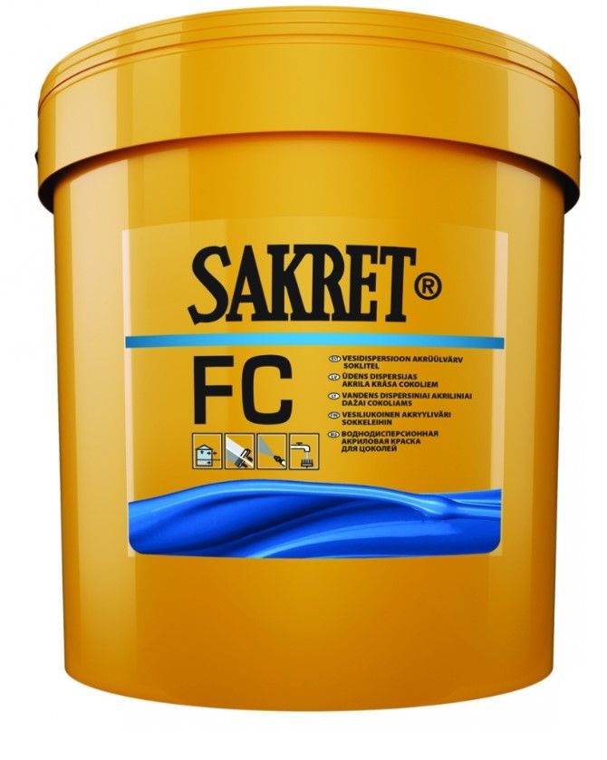 SAKRET FC Ūdens Dispersijas Akrila Krāsa Cokoliem A Bāze