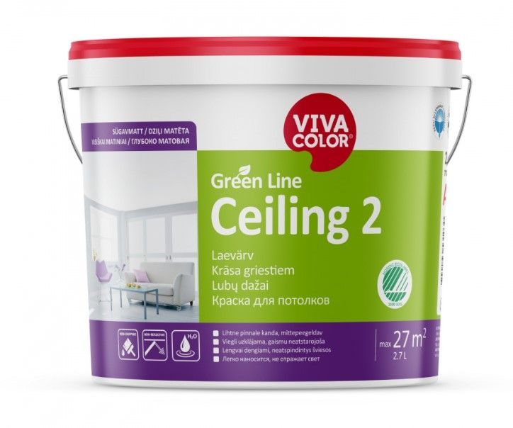 VIVACOLOR Ceiling 2 A Krāsa Griestiem Dziļi Matēta