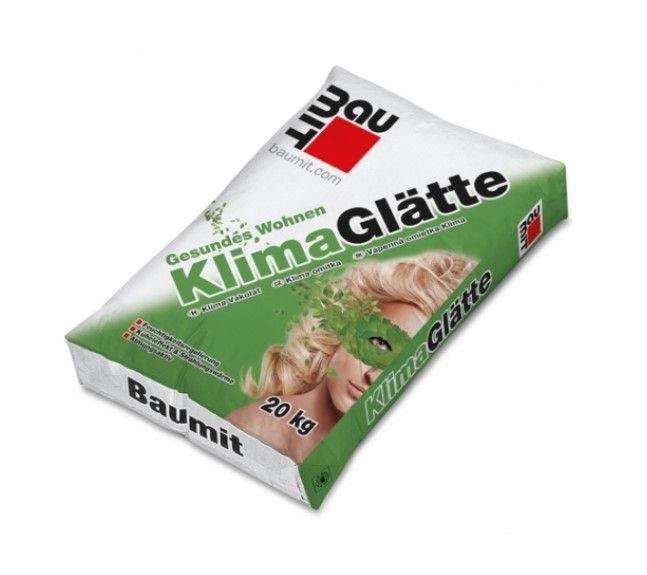 BAUMIT KlimaGlätte Smalka Špaktele Uz Kaļķa Bāzes, Balta 1-3mm