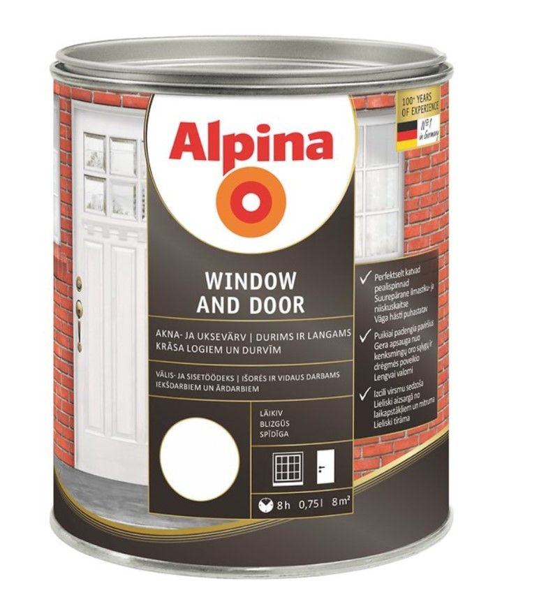 Alpina Window And Door Alkīda Sveķu Krāsa