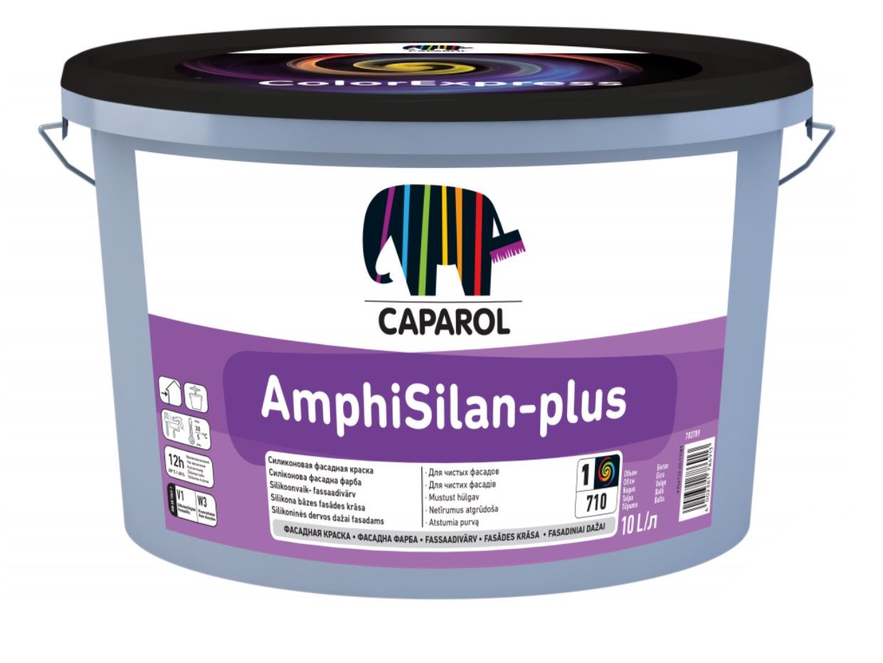 CAPAROL Amphisilan-Plus Fasādes Krāsa Uz Silikona Sveķu Bāzes B1
