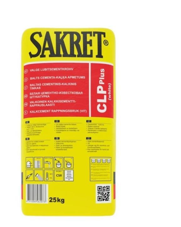 SAKRET CLP+ CSII Kaļķa-Cementa Apmetums Pelēks