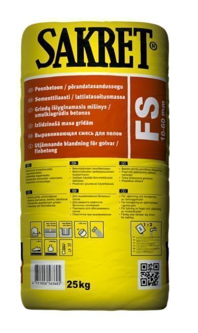SAKRET FS Grīdu Izlīdzinošā Masa (10-60mm)