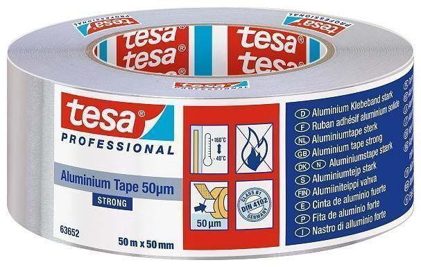 Tesa Alumīnija Līmlente, Biezums 50 Μ; -40°+160°C, 50mm, 25m | Bazaars.lv