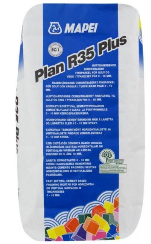 MAPEI Plan R35 Plus Ātri Žuštošais Smalkais Grīdu Un Sienu Izlīdzināšanas Sastāvs
