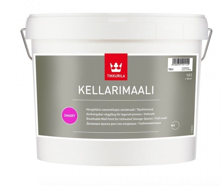 Tikkurila Kellarimaali Silikāta Krāsa Sienām Pilnīgi Matēta