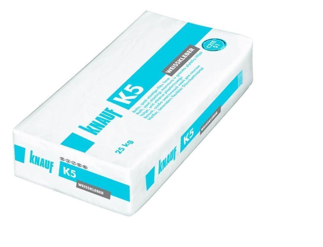 Knauf K5 Flīžu Līme Fliesenkleber Weiss C2TE