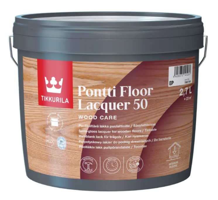 TIKKURILA Pontti Floor Lacquer Laka Koka Grīdām